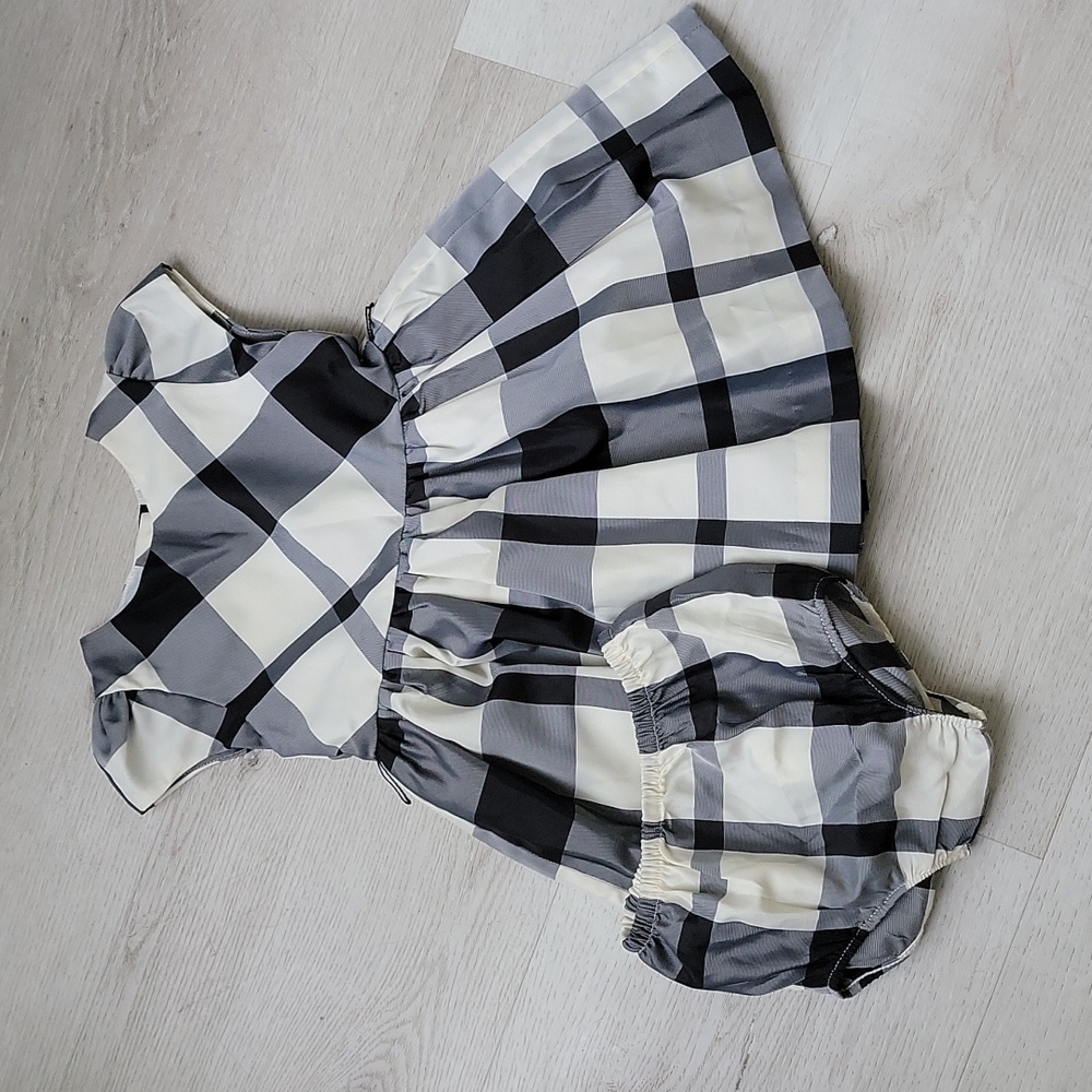 Ralph Lauren  Plaid Dress 2 pcs gray black formal